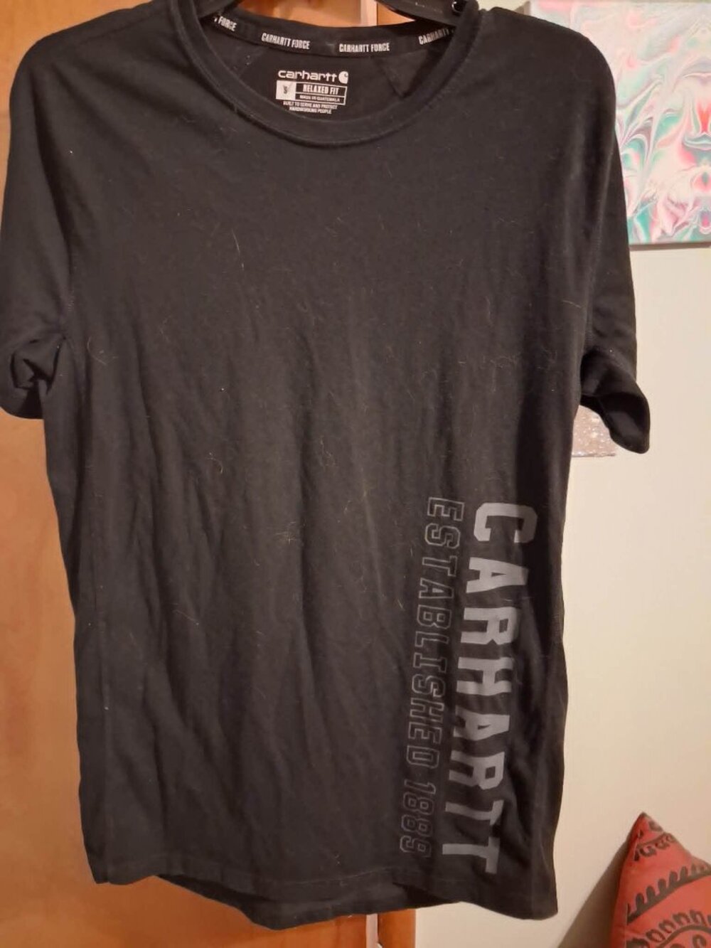 Carhartt Men's Shirt Size Small Short Sleeve Black
